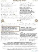 Beaver Creek Tavern menu