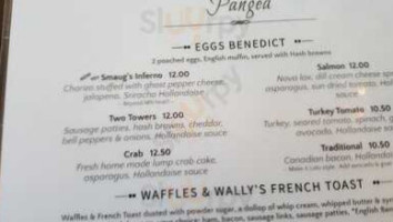 Pangea Cafe menu