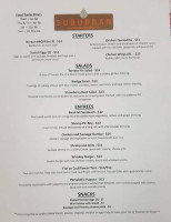 Suburban Brewing Co. menu