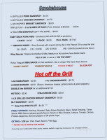 Chillin Grill menu