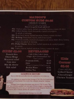 Matson's And Grill menu