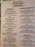 Hill Street Depot menu