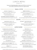 Eagle Tavern Taproom menu