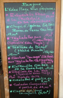 Eden Plage menu