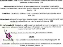 The Oleander Grill menu