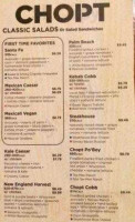 Chopt Creative Salad Co. menu