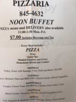 Albany Pizzaria menu