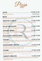 Joe's Pizza menu