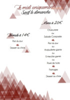 Le Chamois menu