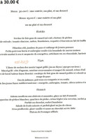 L'oronge menu