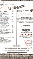 La Guinguette menu