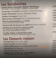 Le Drop Cafe menu