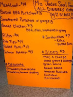 Mz. Jade's Soul Food menu