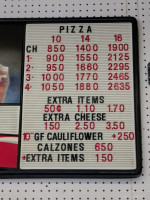 Richards Pizza menu