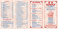 Bowan Chinese Takeaway menu