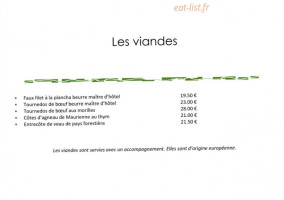 Les Soldanelles menu