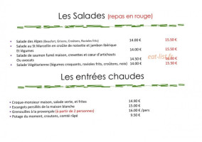 Les Soldanelles menu