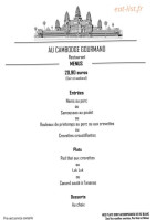 Au Cambodge Gourmand menu