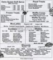 Dairy Queen (treat) menu