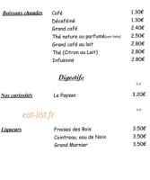 Mourgues menu