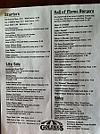 Goldie's Patio Grill menu