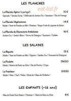 La Boucharade menu