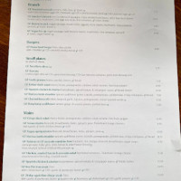 Cosy Club menu