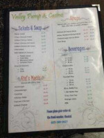 Valley Pump Casino menu