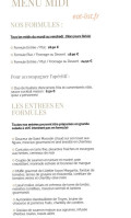 L’atelier Savoir Et Saveur menu