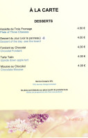 L'Etoile D'Or menu