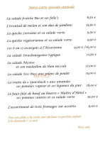 Au Lion D'or menu