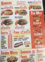 M A Food menu