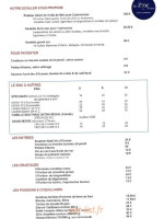 Le Zinc De Clovis menu