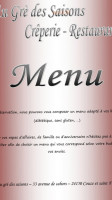 Au Gré Des Saisons menu