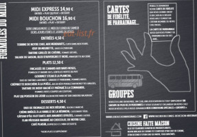 Le bouchon nivernais menu