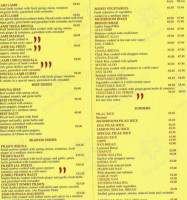 Jausna Indian menu