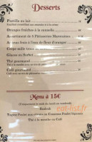 La Table Marocaine menu