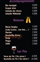 Kosy Sushi menu