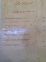 Le Soleil menu