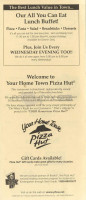 Fox's Pizza Den menu