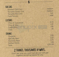 Chipotle Mexican Grill menu