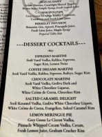 Berkeley Cut Steakhouse menu