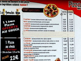 Pizza Nono menu