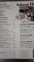 Auberge Heidi menu