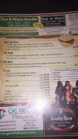 Buffalo Jacks menu