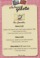 A La Bonne Galette menu