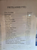 Friterie De L'orchidée menu