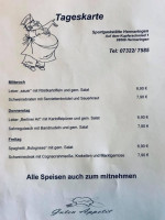 Sportgaststätte Hermaringen menu