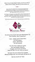 Weinstube Anker menu