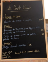 Le Court Circuit menu